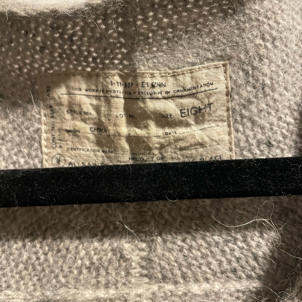 Vintage All Saints Gray Cashmere Women's Poncho Sweater - Picture 4 of 5